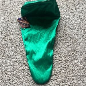 Victoria Secrets green satin fantasy gift bag